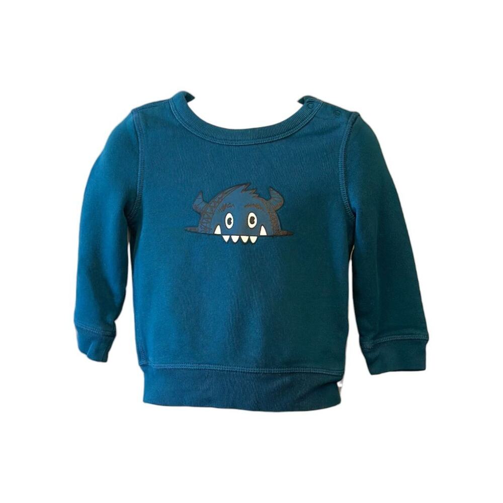 Baby Gap Adorable Blue Monster Pullover Sweatshirt, 18-24M (18-24 Months)